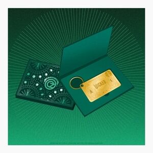 Sealed Wicked Gold Keychain Card in Green Presentation Sleeve *No Money On Card